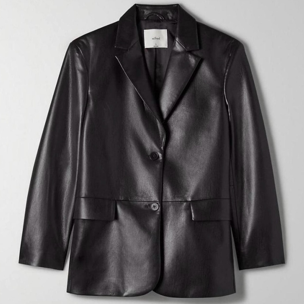 Aritzia Wilfred Vegan Leather Blazer